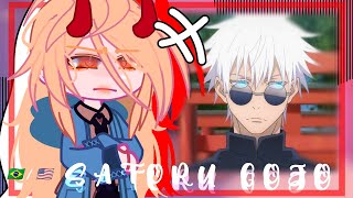 •Chainsaw Man react to Satoru Gojo  Jujutsu Kaisen• gacha club 🇧🇷🇺🇸 [upl. by Mcnully491]