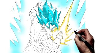 How To Draw Ultra Vegito Blue  Step By Step  Dragon Ball [upl. by Uke]