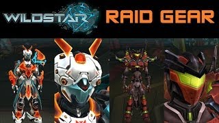 Wildstar Raiding Gear Data Mined Wildstar 20 and 40 Man Raid Tier Gear [upl. by Ahsinar447]