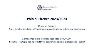 Polo Firenze  Scienze 2324  Profssa Rebecca BRANCONI [upl. by Erkan]