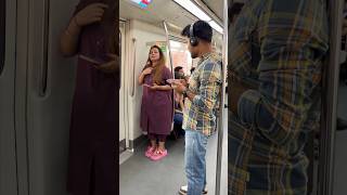 Metro mein ladki ne aankh mari 😡🤪 shortsfeed metroprank shorts foryou ytshorts prank [upl. by Sardella543]