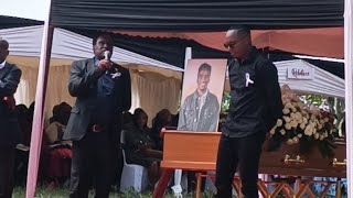 ABEL MUTUA FATHER BREAKS IN TEARS DURING RAPHAEL BURIAL [upl. by Otero881]