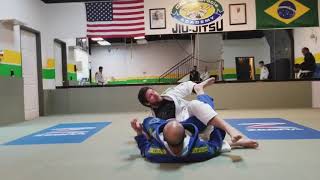 BJJ spider halfguard to waiter sweep CGSF [upl. by Atirehc967]