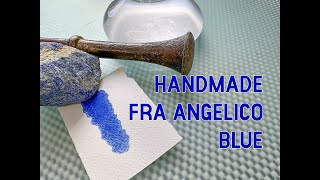 Making the most blue natural pigment out of lapis lazuli into handmade watercolor paint [upl. by Brabazon668]