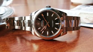 Rolex Oyster Perpetual Milgauss Black 116400 Watch Review [upl. by Moran]