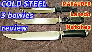 COLD STEEL 3 bowie knives review コールドスチール ボウイナイフレビュー [upl. by Chlori]