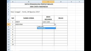 Cara Membuat Daftar Pilihan pada Microsoft Excel  Versi 1 [upl. by Alta]