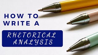 How to Write a Rhetorical Analysis Essay  AP Lang Q2  Coach Hall Writes [upl. by Chan]