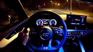 New AUDI A4 2020 S Line  night POV test drive nice AMBIENT LIGHTING 35 TDI 163 PS [upl. by Corron]