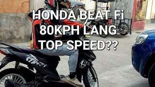 HONDA BEAT Fi 80kph lang top speed Honda beat street [upl. by Buehrer123]