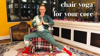 Chair Yoga For Your Core 18 minutes [upl. by Yetsirhc]