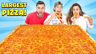 We ATE the Worlds LARGEST PIZZA [upl. by Quintina]