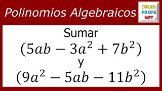 SUMA DE POLINOMIOS  Ejercicio 2 [upl. by Anitrebla456]