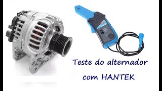 Como testar o alternador Hantek 6074 e pinça CC65 [upl. by Ahtelra]