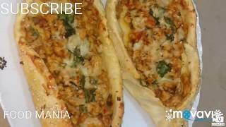 TURKISH PIDE recipe  Mince stuffed pizza like Bread in urduhindi [upl. by Lanti]