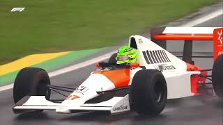 Lewis Hamilton Drives Senna Car  2024 F1 GP [upl. by Rogerg]