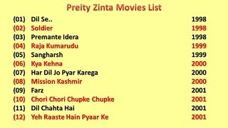 Preity Zinta Movies List [upl. by Ytnom]