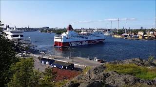 Viking Line Mariella leaving Stockholm berth [upl. by Cherianne]