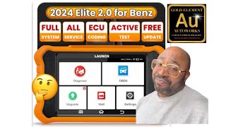 Gold Element Autoworks Review LAUNCH X431 Elite 20 Pro Bidirectional OBD2 Scanner for MercedesBenz [upl. by Ahselyt]