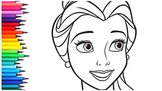 How to draw Elsa face  Elsa face  frozen Elsa  Disney Princess Elsa [upl. by Iron]