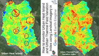 Land surface temperature LST Monitoring using Landsat imagery using Google Earth Engine [upl. by Kenley]