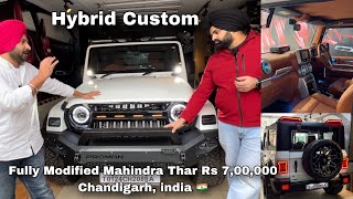 Mahindra Thar  Fully Modification Cost Rs 700000  ​⁠HybridCustoms  Chandigarh India [upl. by Llerrahs]