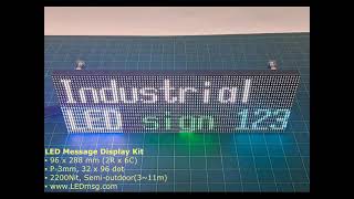 Industrial realtime LED text message display sign board RS232TTL Ethernet RS485 LMDKITP32R6CE [upl. by Nolahp995]