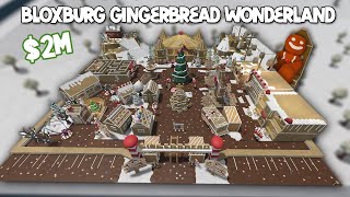 TOURING A BLOXBURG 2M GINGERBREAD TOWN AND 10TH ELF [upl. by Anelis]