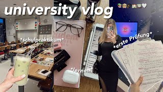 uni vlog  meine erste Prüfung lernen amp Schulpraktikum 🏫🤍📚 [upl. by Ahsikyt]