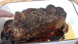 Garlic Pork Roast Recipe  Garlic Studded Pork [upl. by Esilahc]