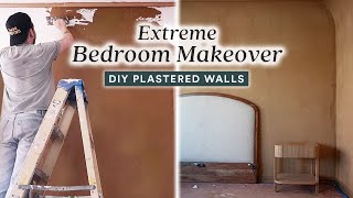 EXTREME Bedroom Makeover for Marie ✨ DIY Plastered Walls amp New Furniture [upl. by Christiansen]