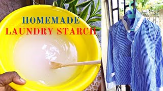 How To Make Starch At Home For ClothesFabric  Homemade Laundry Starch For Clothes  Doris Etito [upl. by Blockus671]