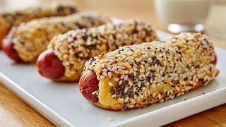 Everything Bagel Crescent Dogs  Pillsbury Recipe [upl. by Chura]