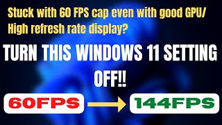 Fix FPS stuck at 60FPS in all games even with Good GPU High Refresh Rate Display  60FPS cap fixed [upl. by Shelba346]