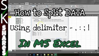 How to Split Data into Columns using Delimiter in Excel [upl. by Netsud]