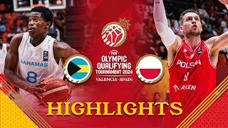 Unbeaten Bahamas 🇧🇸 too strong for Poland 🇵🇱  Highlights  FIBA OQT 2024 Spain [upl. by Adnav]