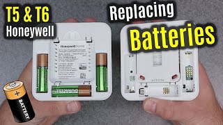 Honeywell Home T5 T6 Battery Replacement [upl. by Nuawed]