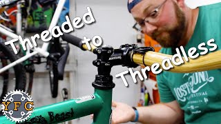 How to Convert a Quill Stem to a Threadless Stem [upl. by Wilek748]