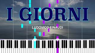 I GIORNI piano tutorial  Einaudi  FREE SHEET MUSIC [upl. by Ahseiyt539]