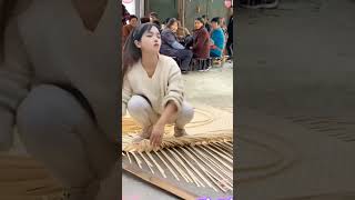 Rattan weaving technique craftsman artandcraft craftsmanship diycrafts diyhandicraftBeauty [upl. by Abas]