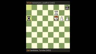 GM Tornike Sanikidze Georgia vs Josefine Heinemann Germany chess subscribe shorts [upl. by Alinna340]