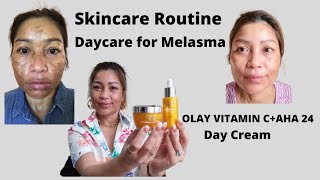 My daycare for Melasma and Darkspot with OLAY VITAMIN CAHA 24 DAY CREAM [upl. by Ttirrej423]