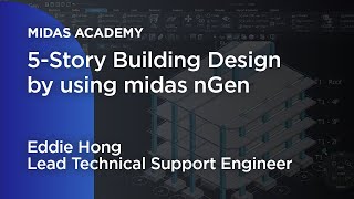 5 Story Building Design by using midas nGen  Building Design  Structure Design [upl. by Barra506]