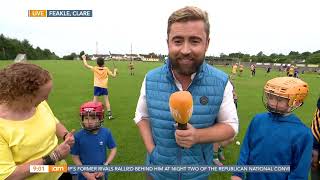 Ireland AM  Deric Hartigan visit to Feakle GAA Club Clare All Ireland Final 2024 Buildup [upl. by Neyuh622]