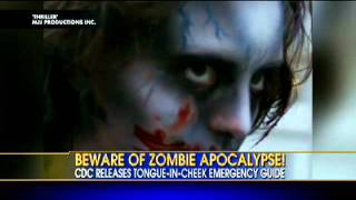 CDC Guide Warns of Zombie Apocalypse [upl. by Ahsitauq]