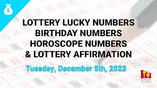 December 5th 2023  Lottery Lucky Numbers Birthday Numbers Horoscope Numbers [upl. by Ariane]