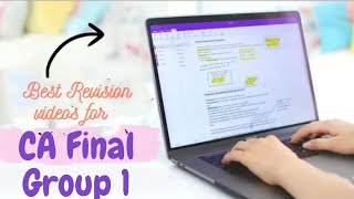 Best Revision videos for CA Final group 1 cafinal cafinalrevision FR SFM Audit Law [upl. by Yarazed213]