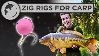 Fishing For Carp With Zig Rigs  How To Find The Depth And Tie A Zig [upl. by Loris]