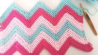 Zickzackmuster häkeln  Chevron stitch [upl. by Syl139]