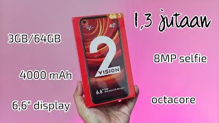 itel vision 2 364 resmi Indonesia unboxing [upl. by Lindgren]